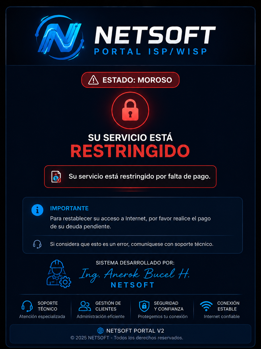 Notificación de servicio